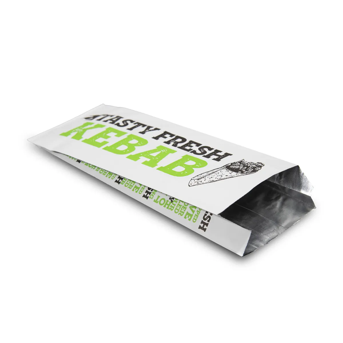 275*100*40mm Satchel Foil Bag Printing "Tasty Fresh Kebab" (250pcs)
