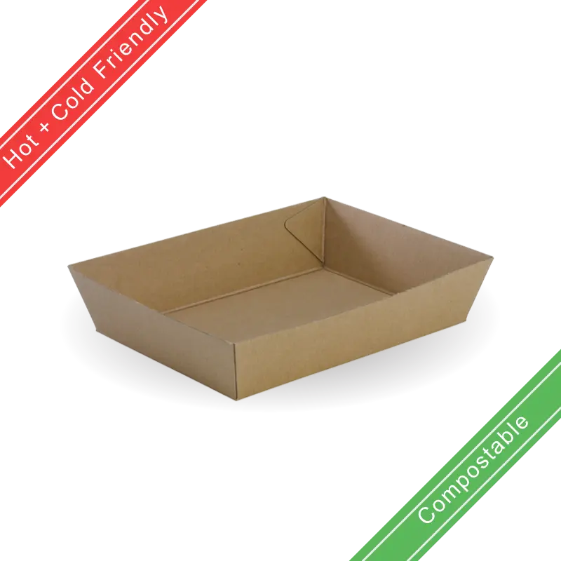 KRAFT FOOD TRAY  107x70x41mm (500pcs)