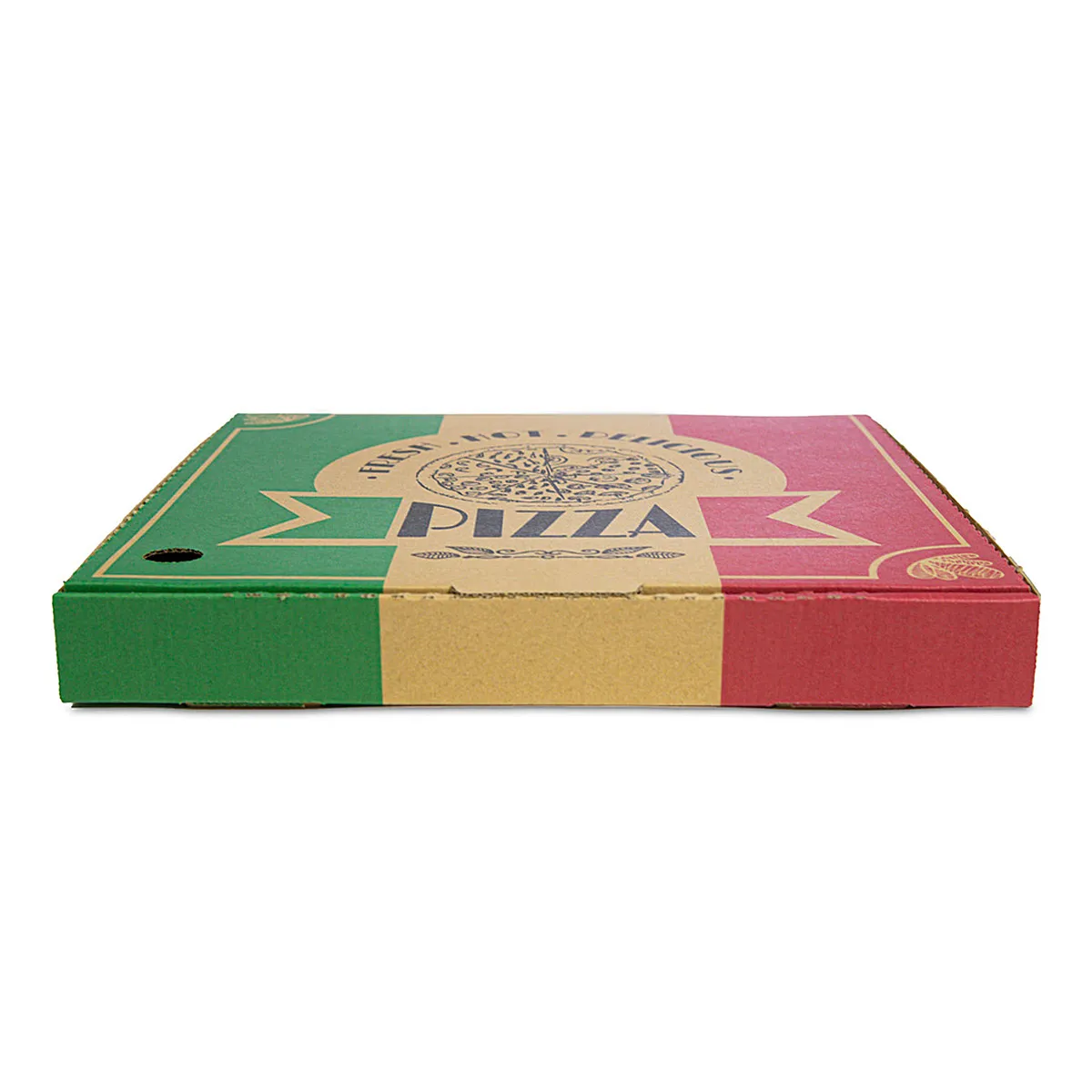 Kraft Recycle Paper Pizza Box 10 Inch Brown with Printing (100pcs/ctn)